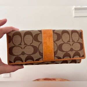 Coach Signature Wallet Brown Y2K